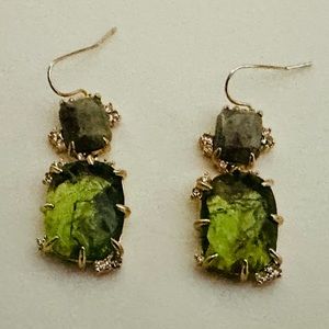 Alexis Bittar Retired Green Crystal Earrings VHTF